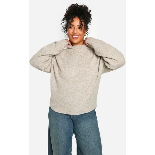 Grande Taille - Pull À Col Montant En Maille Douce - 52 - boohoo - Modalova