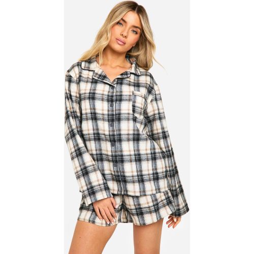 Ensemble De Pyjama À Carreaux Avec Short - 38 - boohoo - Modalova