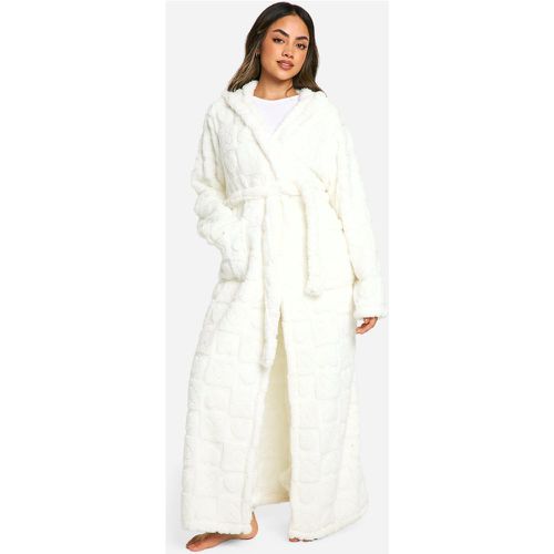 Robe De Chambre En Polaire À Motif Cœur - Xl - boohoo - Modalova