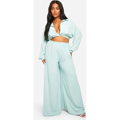 Grande Taille - Ensemble Torsadé Avec Chemise Et Pantalon - 44 - boohoo - Modalova