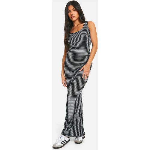 Maternity Stripe Ribbed Scoop Neck Maxi Dress - boohoo - Modalova