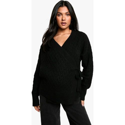 Maternité - Cardigan De Grossesse En Maille Douce - 40 - boohoo - Modalova