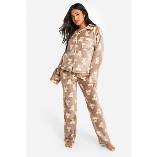 Petite" - Ensemble De Pyjama À Imprimé Ours - 38 - boohoo - Modalova