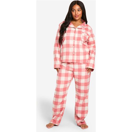 Grande Taille - Ensemble De Pyjama Oversize À Carreaux - 46 - boohoo - Modalova