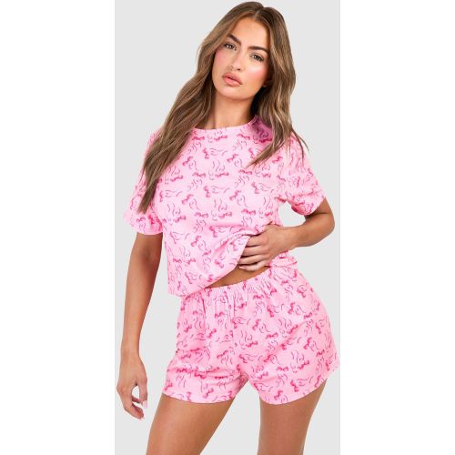 Ensemble De Pyjama À Imprimé Nœud - 36 - boohoo - Modalova