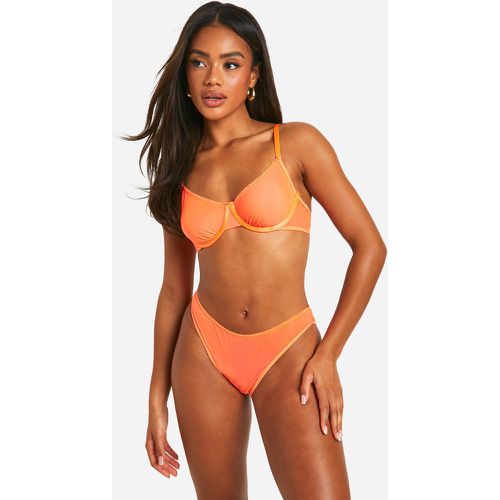 Ensemble De Lingerie En Mesh Avec Soutien-Gorge Et Culotte - L - boohoo - Modalova