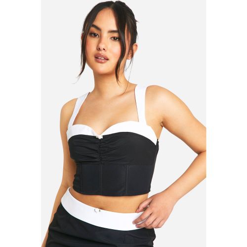 Crop Top À Bretelles Et Fleurs - 34 - boohoo - Modalova