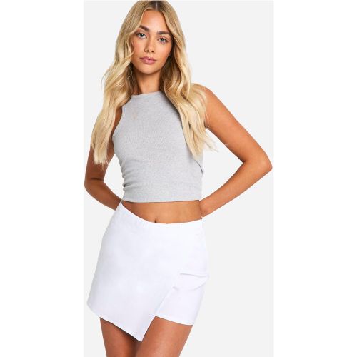 Jupe-Short Unie - Blanc - 34, Blanc - boohoo - Modalova