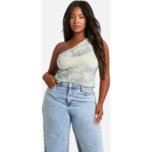 Grande Taille - Top Asymétrique Fleuri - 44 - boohoo - Modalova