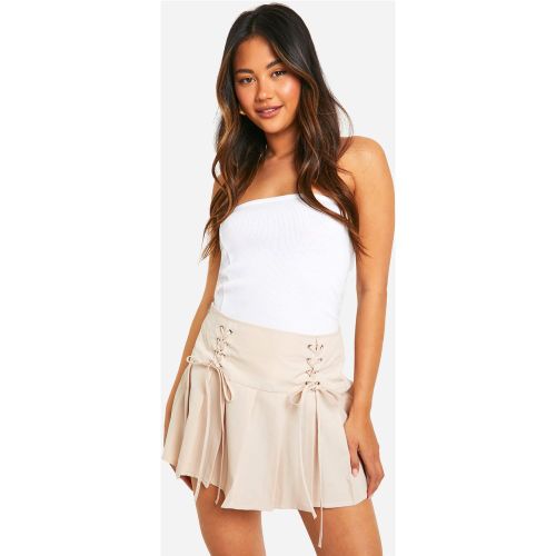 Jupe De Tennis Plissée À Lacets - 34 - boohoo - Modalova