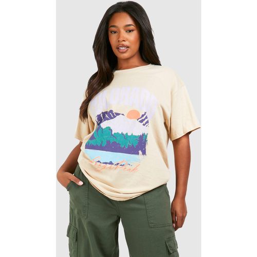 Plus" Colorado Peak Printed T-Shirt - boohoo - Modalova