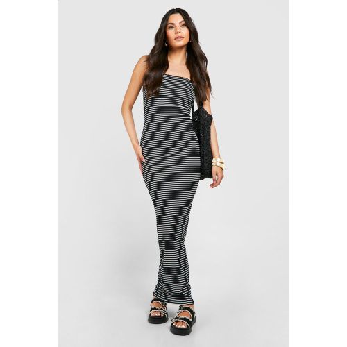 Robe Longue Rayée Bandeau - 38 - boohoo - Modalova