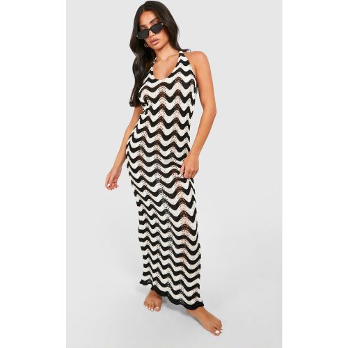 Petite" - Robe Longue Dos Nu À Chevrons - L - boohoo - Modalova