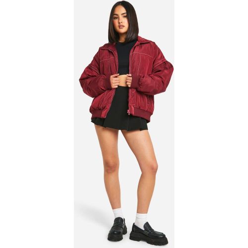 Bomber Oversize À Coutures Contrastantes - 36 - boohoo - Modalova