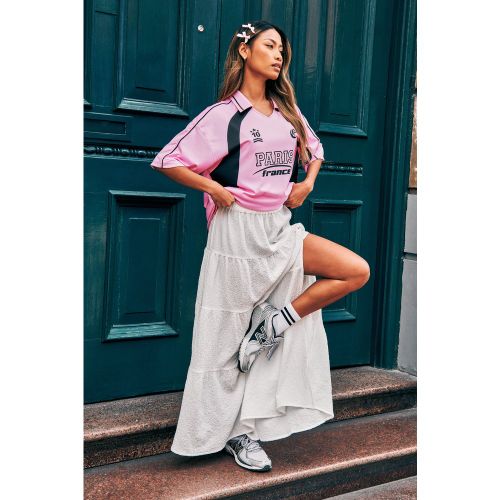Maillot De Football Color Block À Slogan Paris - 34 - boohoo - Modalova
