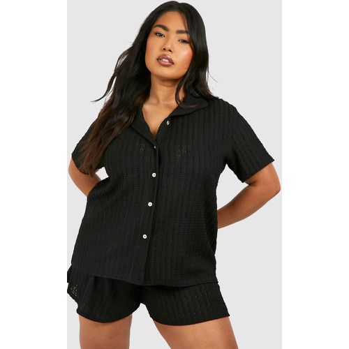 Grande Taille - Chemise De Plage En Maille - 44 - boohoo - Modalova