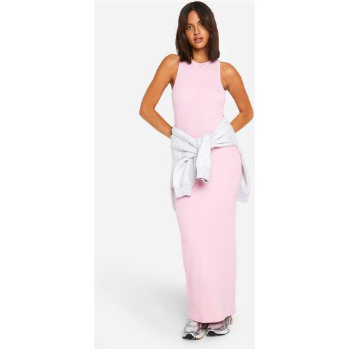 Robe Longue Côtelée À Dos Nageur - 38 - boohoo - Modalova