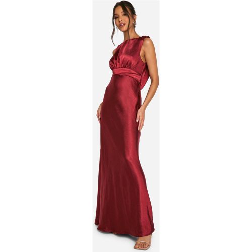Robe De Demoiselle D'Honneur Satinée À Col Bénitier - 36 - boohoo - Modalova