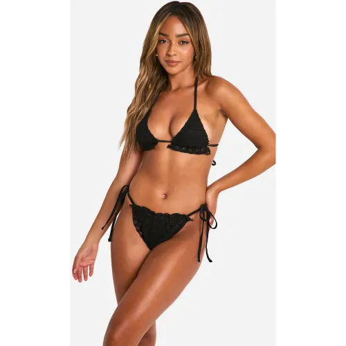 Bikini Brodé À Volants - 34 - boohoo - Modalova