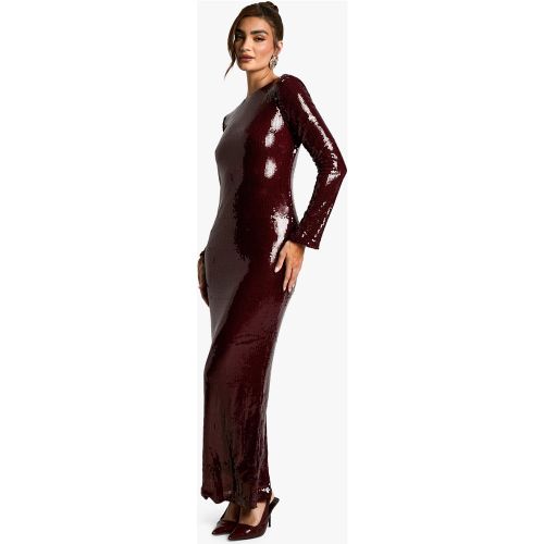 Robe Longue Pailletée À Dos Nu - 36 - boohoo - Modalova
