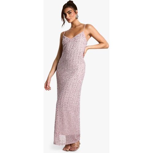 Robe Longue À Col V Et Ornements - 36 - boohoo - Modalova