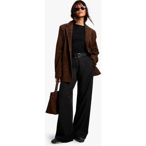 Pantalon De Costume Droit À Détails Plissés - 34 - boohoo - Modalova