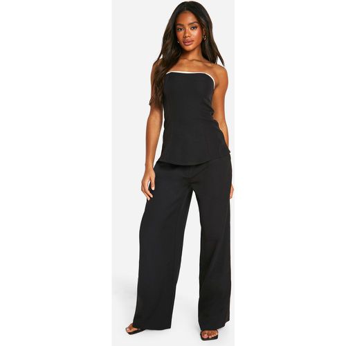 Pantalon De Costume Droit À Détails Plissés - 42 - boohoo - Modalova