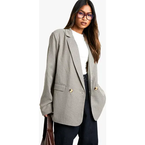 Blazer Croisé À Carreaux - 38 - boohoo - Modalova