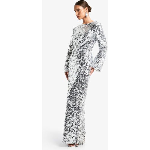 Robe Longue Pailletée À Col Rond - 42 - boohoo - Modalova