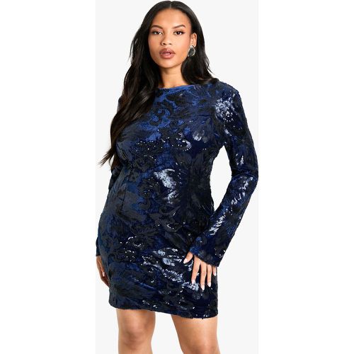 Grande Taille - Robe Moulante En Velours - 46 - boohoo - Modalova