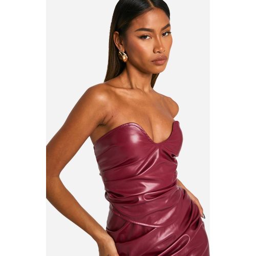 Corset Froncé Enduit - 40 - boohoo - Modalova