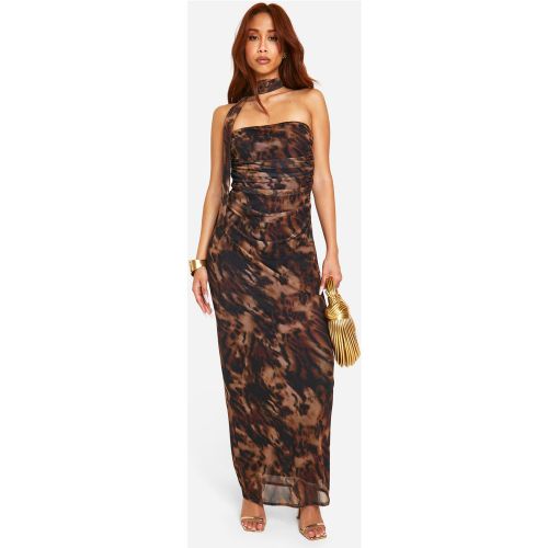 Robe Longue En Mesh À Imprimé Léopard - 36 - boohoo - Modalova