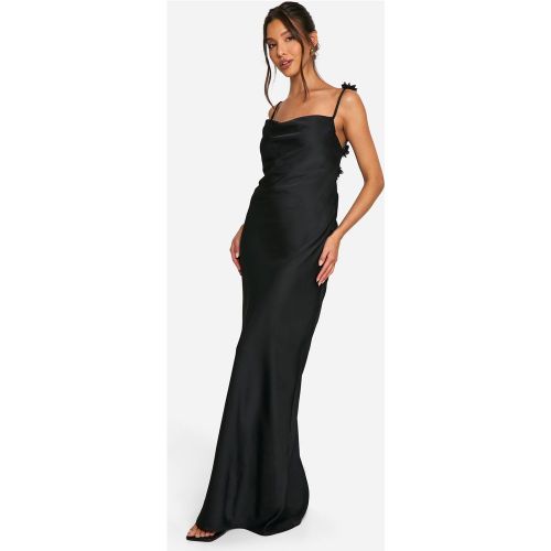 Robe Longue Fleurie À Dos Nu - 36 - boohoo - Modalova