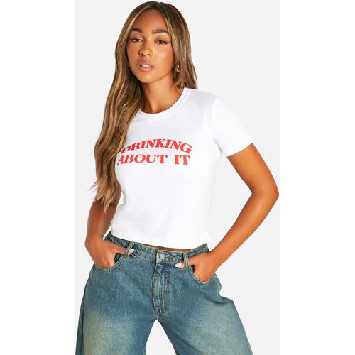 T-Shirt Court À Slogan - S - boohoo - Modalova