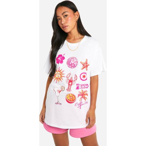 T-Shirt Oversize Imprimé - L - boohoo - Modalova