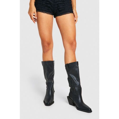 Bottes Hautes Pointues Texturées - 39 - boohoo - Modalova