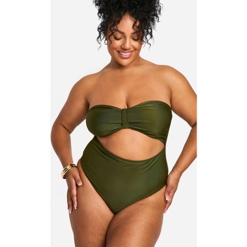 Grande Taille - Maillot De Bain Bandeau Noué À L'Avant - 44 - boohoo - Modalova