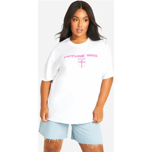 Grande Taille - T-Shirt Oversize À Slogan - 44 - boohoo - Modalova