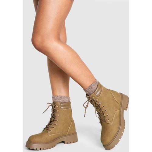Bottes De Randonnée À Lacets - 36 - boohoo - Modalova