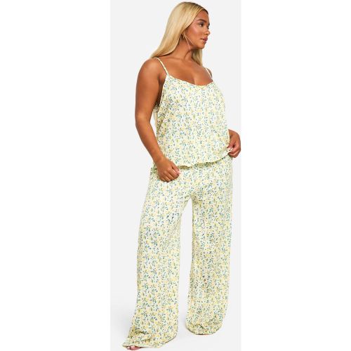 Grande Taille - Ensemble De Pyjama Fleuri - 44 - boohoo - Modalova