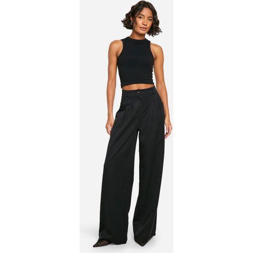 Tall" - Pantalon Large Plissé - 36 - boohoo - Modalova