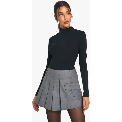 Mini-Jupe Plissée Taille Haute - 36 - boohoo - Modalova