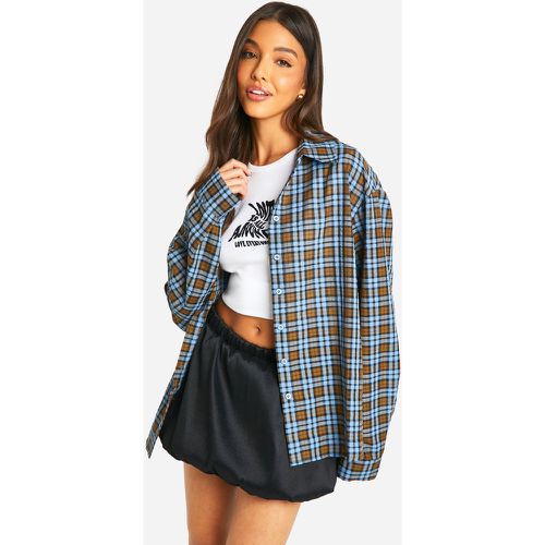 Chemise Oversize À Carreaux - 38 - boohoo - Modalova