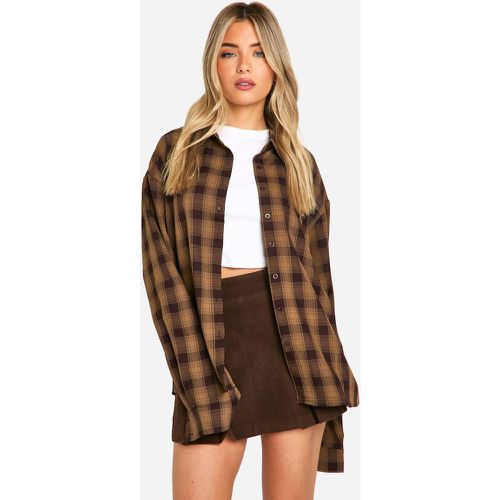 Chemise Oversize À Carreaux - 38 - boohoo - Modalova