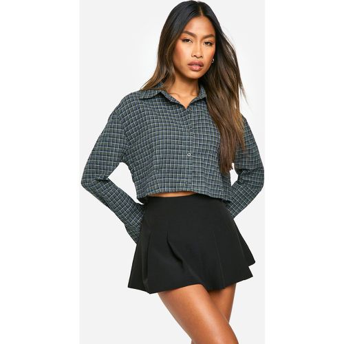 Chemise Courte À Carreaux - 38 - boohoo - Modalova