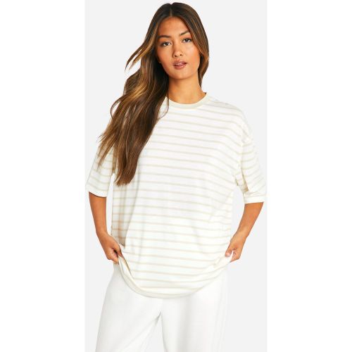 T-Shirt Oversize À Rayures - 38 - boohoo - Modalova