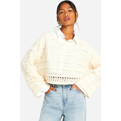 Pull Court En Crochet - S - boohoo - Modalova