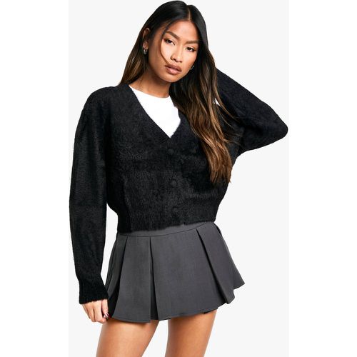 Cardigan Court En Maille Soyeuse - M - boohoo - Modalova