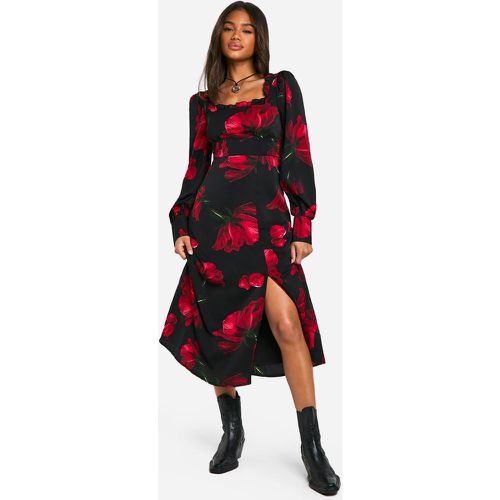 Robe Champêtre Corset Longue Fleurie - 42 - boohoo - Modalova