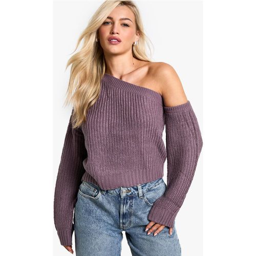 Pull Asymétrique En Maille - L - boohoo - Modalova